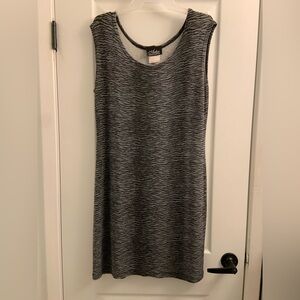 Gray Zebra Print Midi Dress